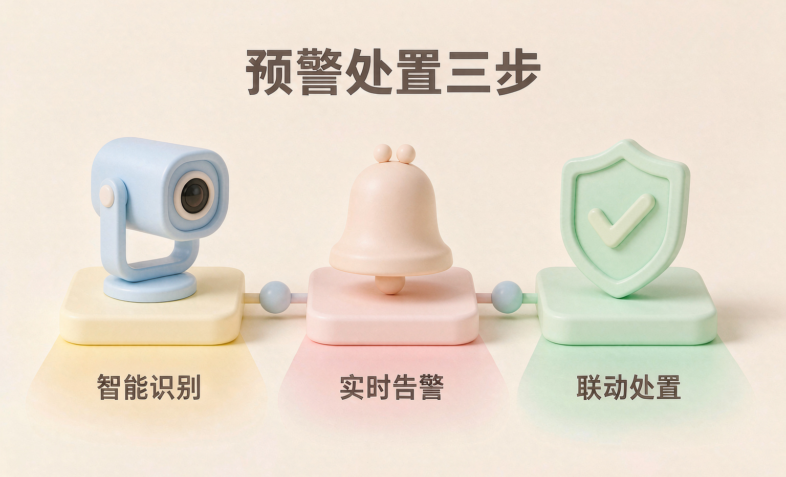 预警处置三步
